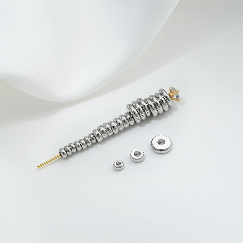 14K gold plated 18K bright silver spacer spacer bead flat piece loose bead spacer