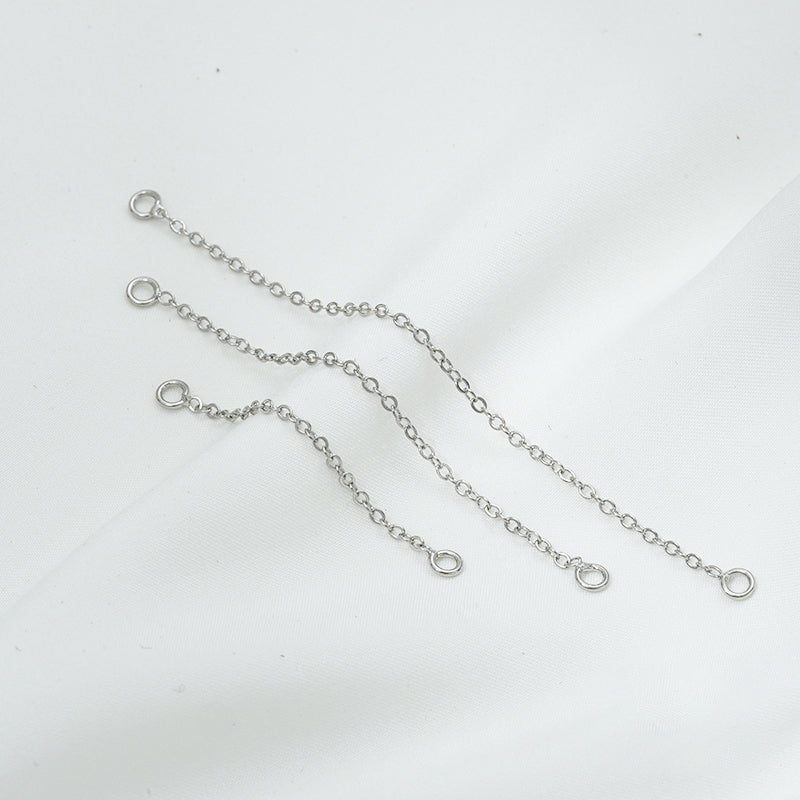 Extender chain, double closed loop, 14k gold &18k gold & white gold & silver