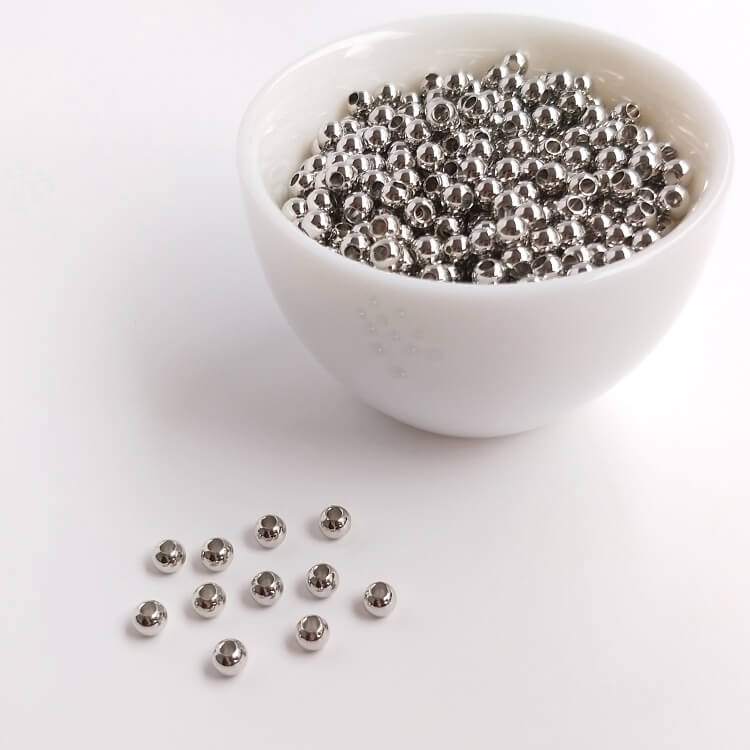 18K14k gold-plated loose beads real gold-plated white gold positioning bead 100 pieces