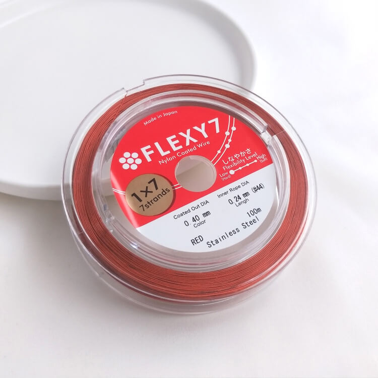 Red FLEXY 7-strand jewelry soft wire steel wire