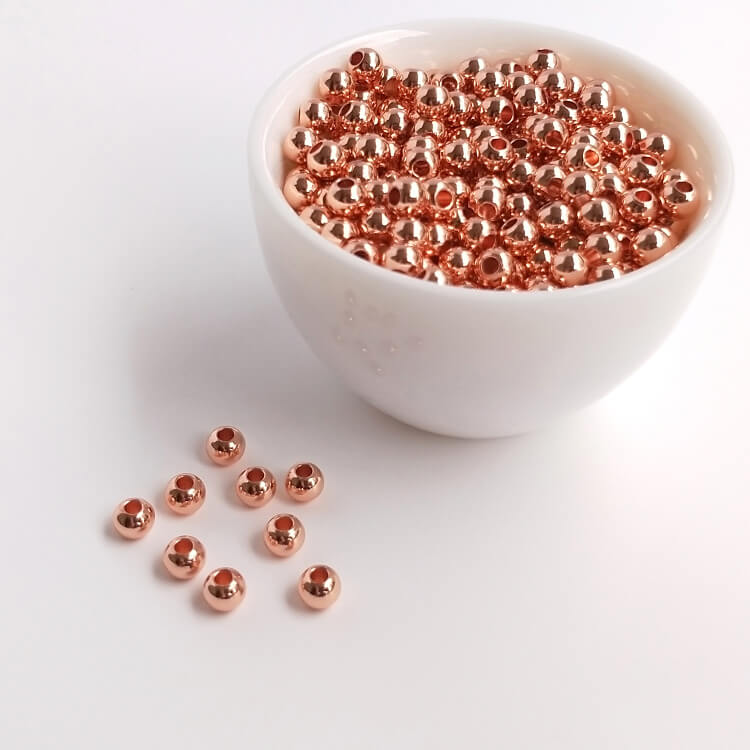 18K14k gold-plated loose beads real gold-plated white gold positioning bead 100 pieces