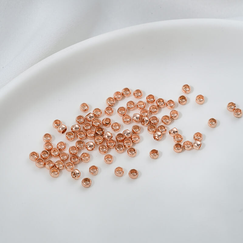18K gold-plated 14k rose gold platinum Sterling Silver positioning beads