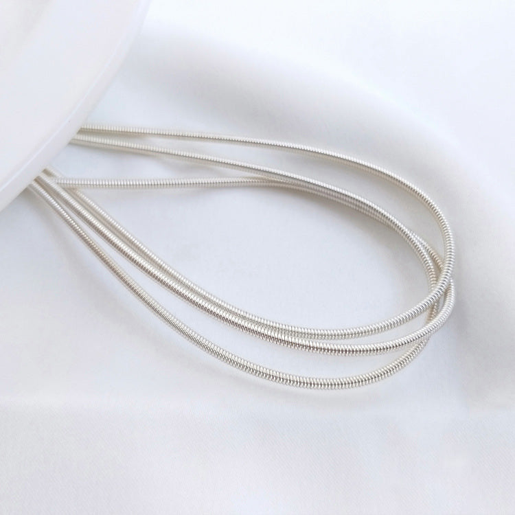 Copper soft spring tube, 14k gold-plated & thick silver-plated (20cm per tube)