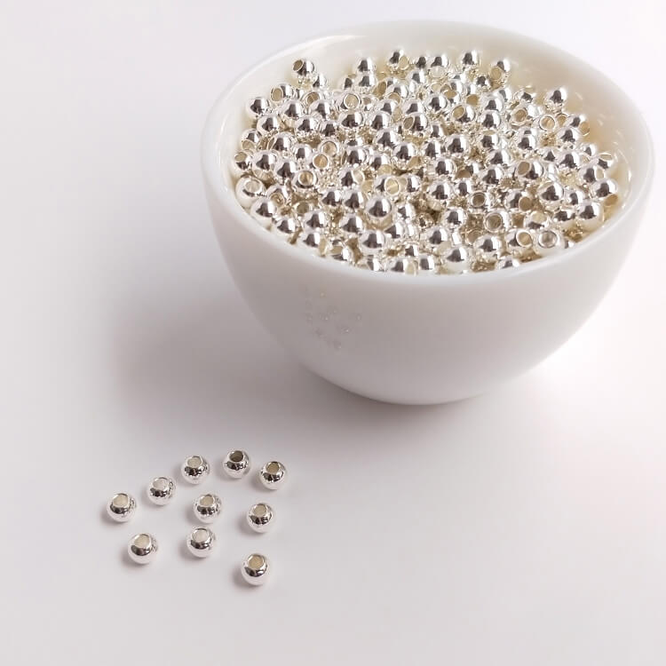 18K14k gold-plated loose beads real gold-plated white gold positioning bead 100 pieces