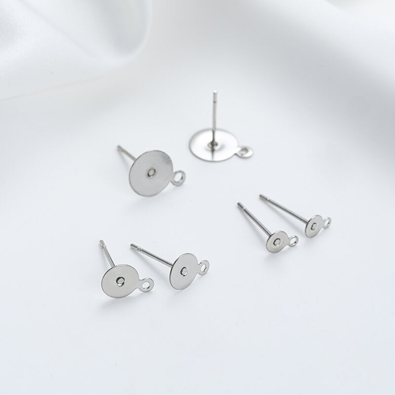 Titanium steel natural color gold-clad flat-head pin with hanging flat pin