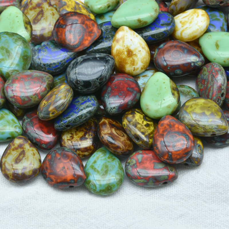 Czech Glass Beads – Picasso Mix Multi-Size, Preciosa 250g