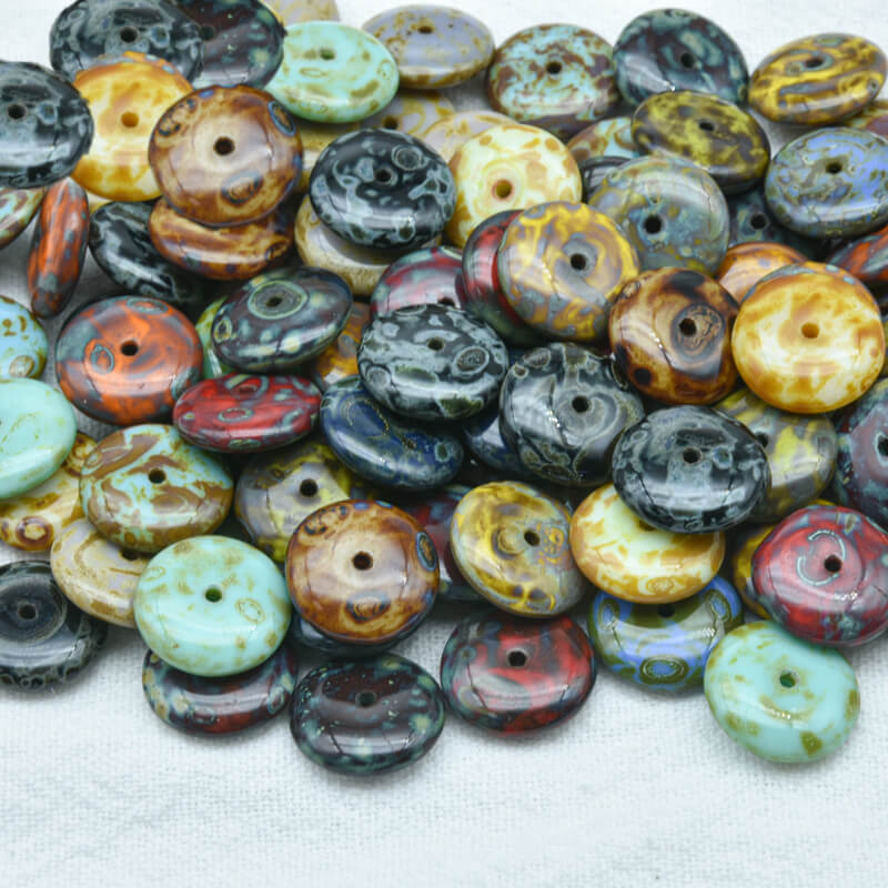 Czech Glass Beads – Picasso Mix Multi-Size, Preciosa 250g