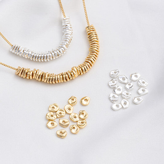 14K real gold irregular small gold spacers