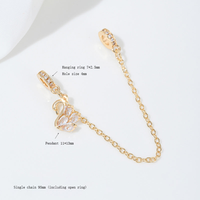 Safety Chain，Star Moon Snowflake，14k gold-plated