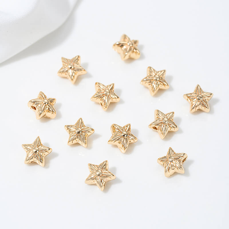 Cross four-leaf clover five-pointed star through-hole spacer beads watermelon beads
