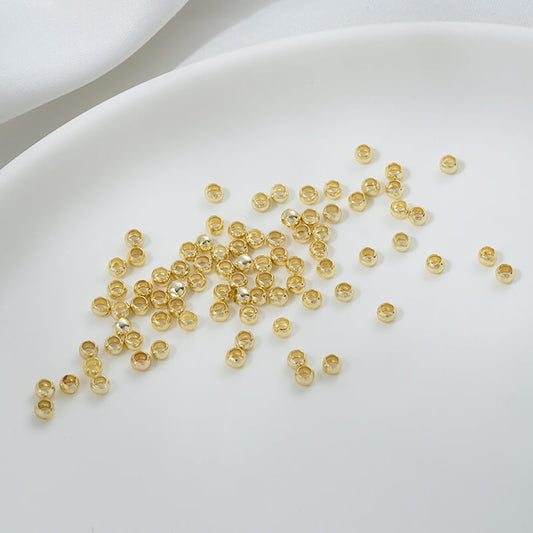 18K gold-plated 14k rose gold platinum Sterling Silver positioning beads