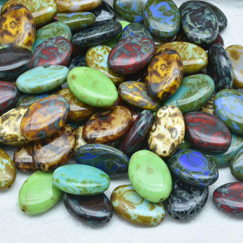 Czech Glass Beads – Picasso Mix Multi-Size, Preciosa 250g
