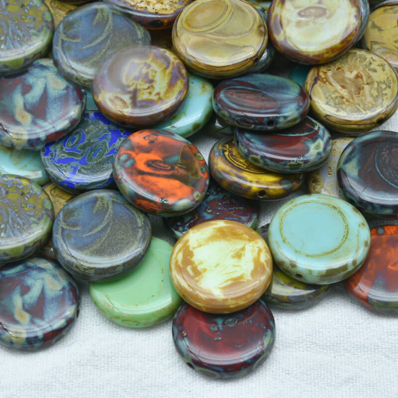 Czech Glass Beads – Picasso Mix Multi-Size, Preciosa 250g