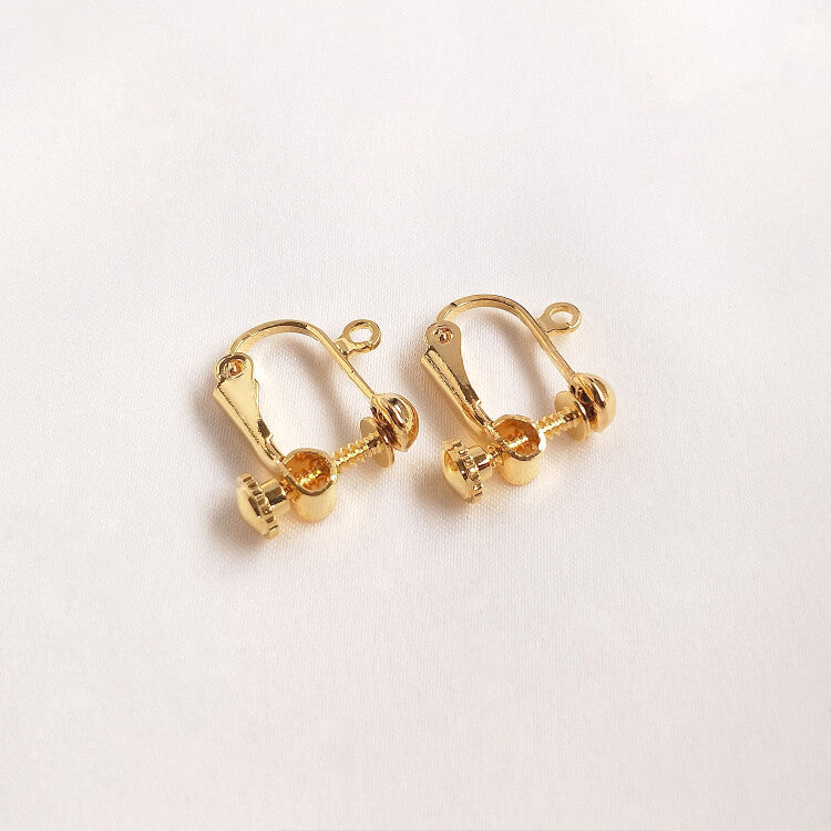 Earring Clip, Non Pierced Dangle Silicone Pad Clips for DIY Earrings, 14K Gold Plated&18k Gold Plated&White Gold