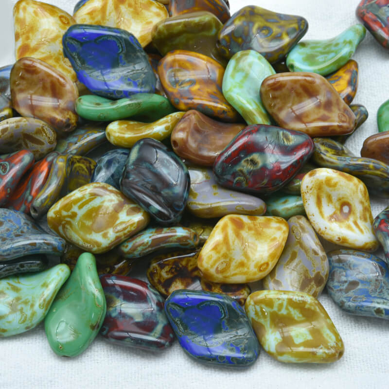 Czech Glass Beads – Picasso Mix Multi-Size, Preciosa 250g