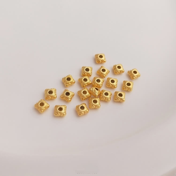 Gold sand beads peach blossom pendant abacus blessing pendant