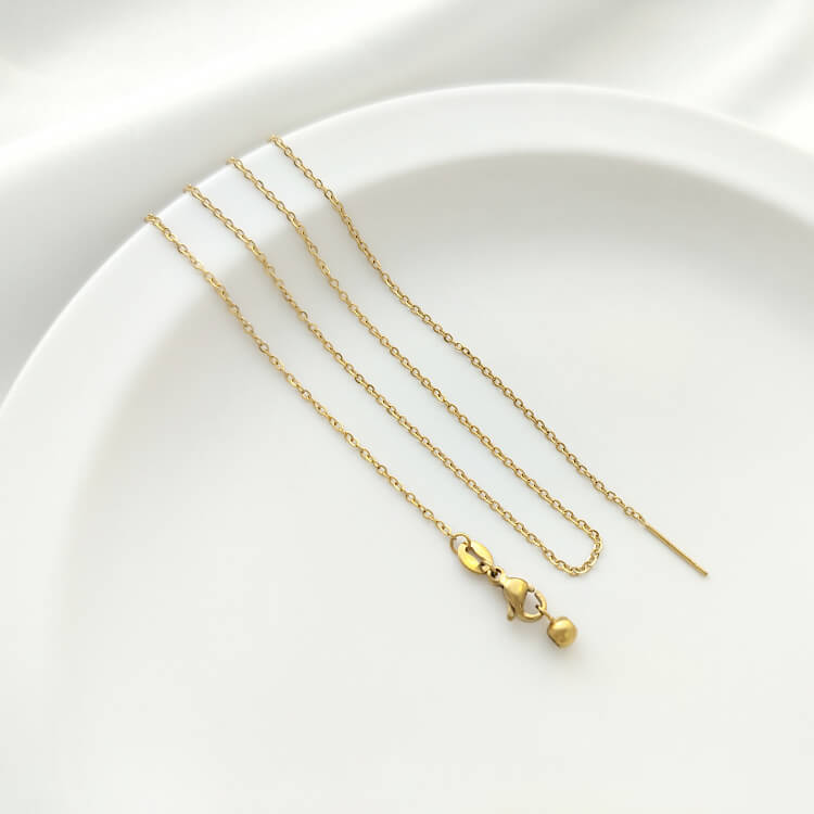 Gold steel O-shaped chain snake bone chain universal necklace
