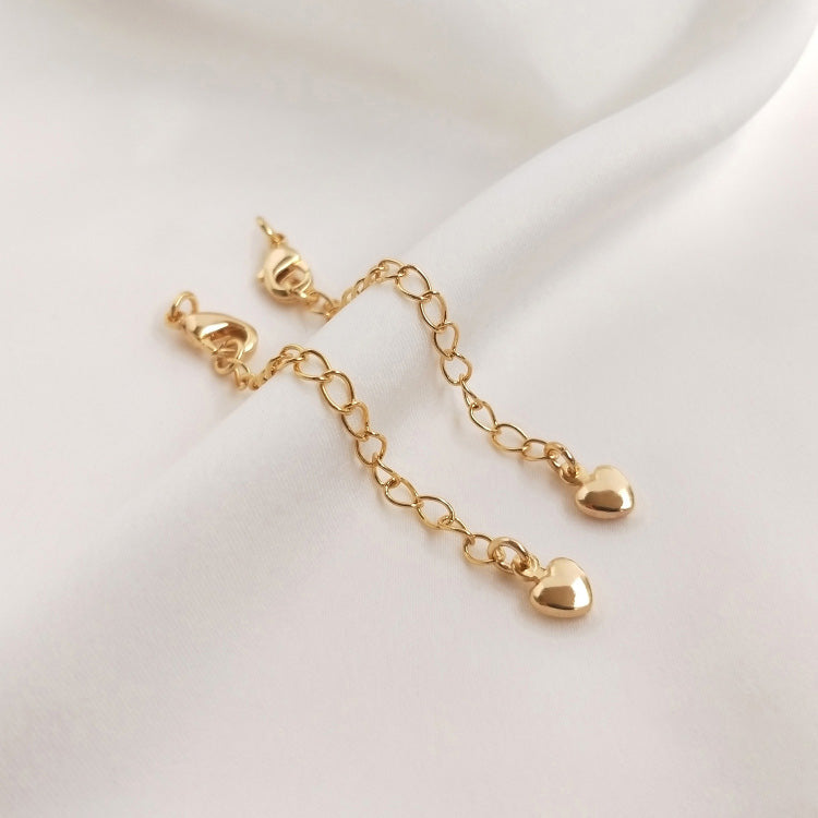 14k gold-plated tail chain, 6.5cm long, with lobster clasp and open ring
