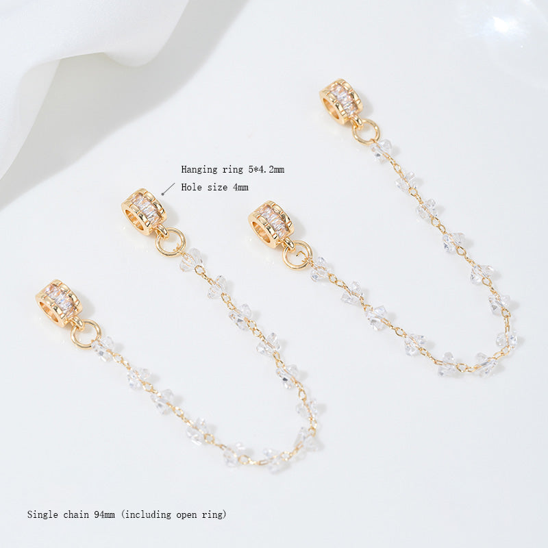 Safety Chain，Star Moon Snowflake，14k gold-plated
