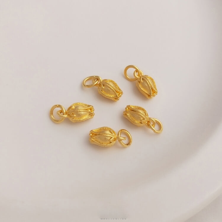 Gold sand beads peach blossom pendant abacus blessing pendant