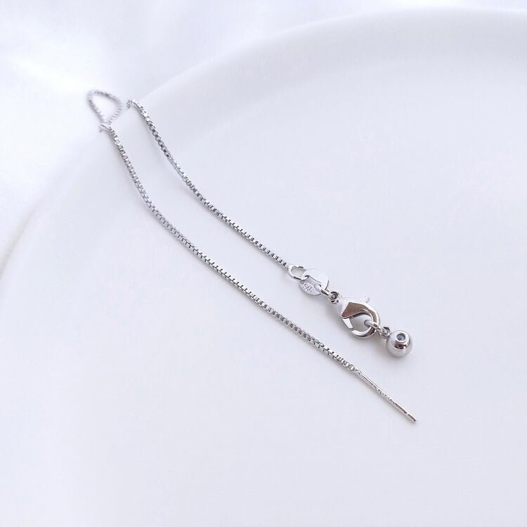 Copper 18K real gold white gold rose gold clavicle chain thin adjustable bracelet O-shaped universal chain