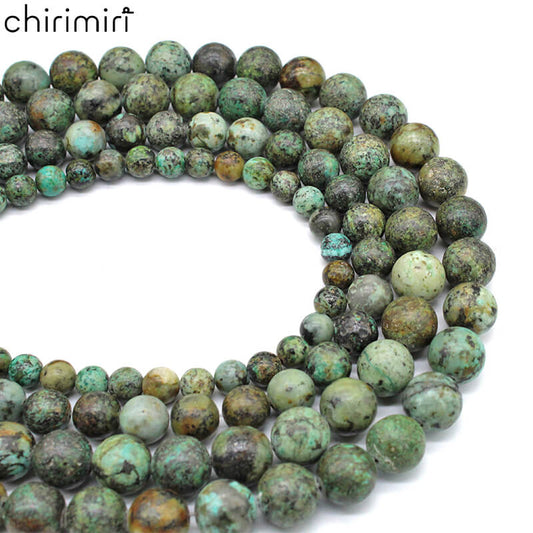 African turquoise loose beads and round beads DIY hand-woven materials
