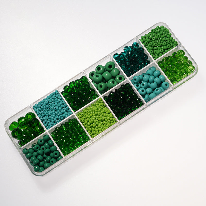 Czech Glass Beads – Preciosa 12-Color Box Set, DIY Jewelry Making Kit