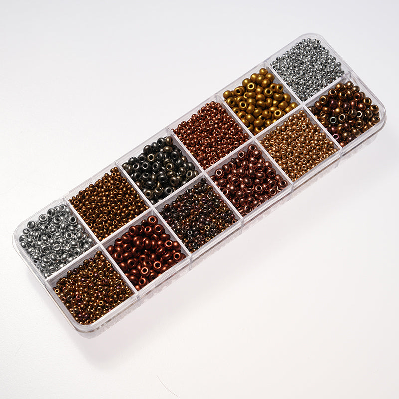 Czech Glass Beads – Preciosa 12-Color Box Set, DIY Jewelry Making Kit