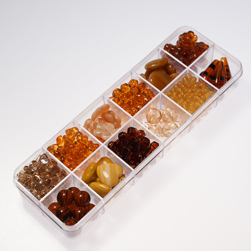 Czech Glass Beads – Preciosa 12-Color Box Set, DIY Jewelry Making Kit