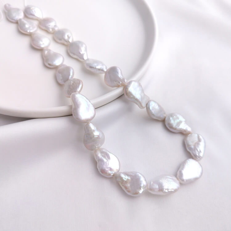 Natural freshwater pearl baroque rectangular block, special-shaped water drop scattered beads