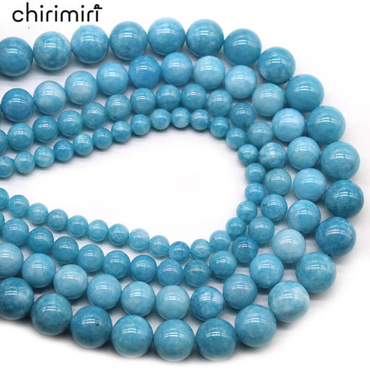 Blue aquamarine scattered beads diy hand-woven crystal