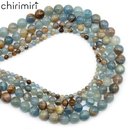 Calcite loose beads round beads diy hand-woven bracelet