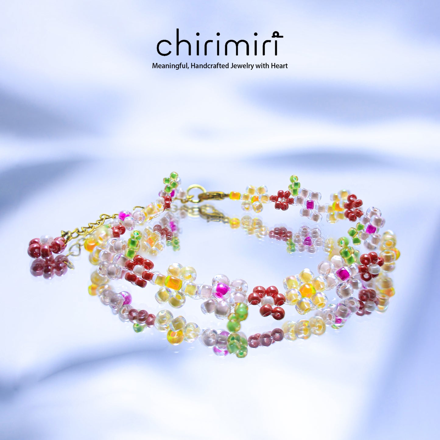 Chirimiri Handmade Colorful happy flower bracelet - Blooming Joy Series