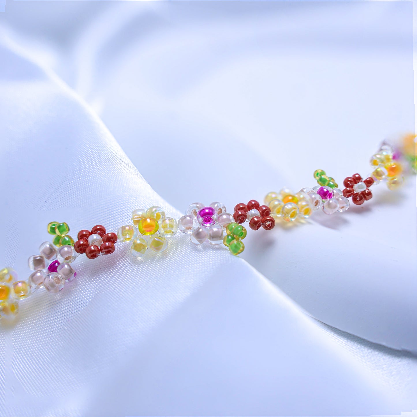 Chirimiri Handmade Colorful happy flower bracelet - Blooming Joy Series