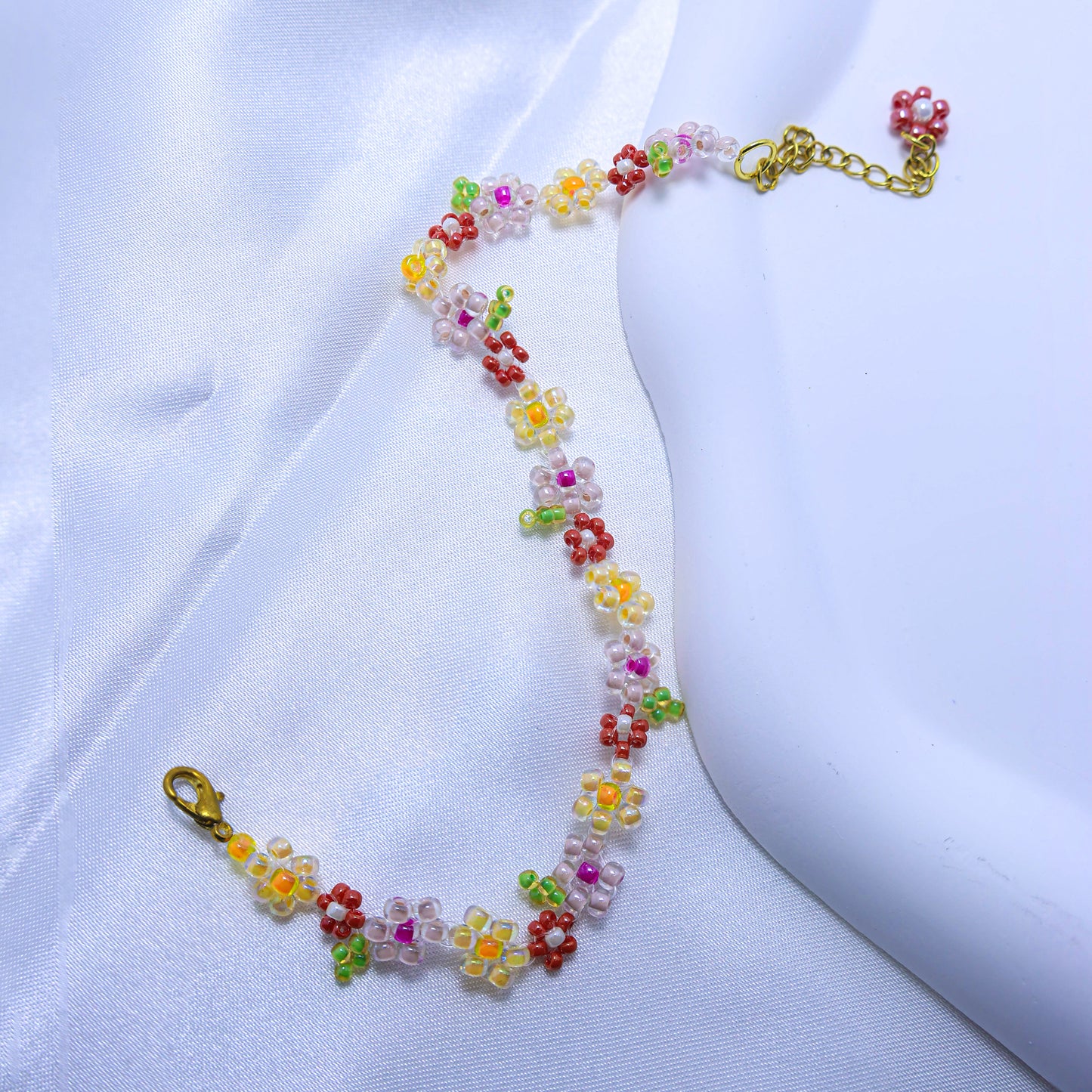 Chirimiri Handmade Colorful happy flower bracelet - Blooming Joy Series