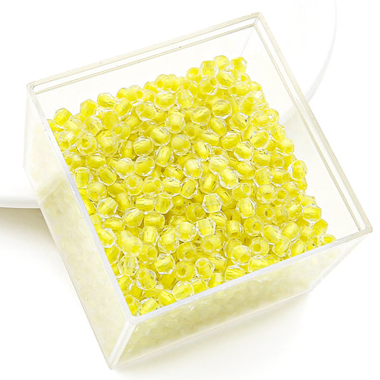 Crystal Glass Beads – Rhombus Bright Yellow 4mm (100 pcs)