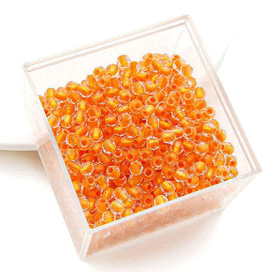Crystal Glass Beads – Rhombus Dark Orange 4mm (100 pcs)