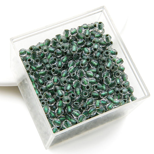 Crystal Glass Beads – Rhombus Emerald Green 4mm (100 pcs)