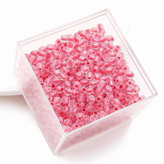 Crystal Glass Beads – Rhombus Interference Red 4mm (100 pcs)
