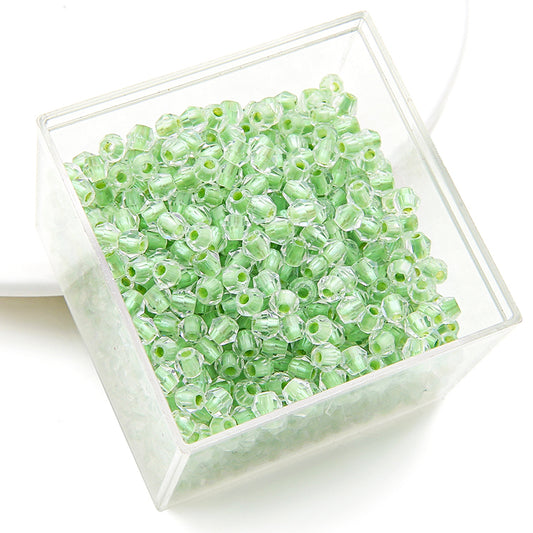 Crystal Glass Beads – Rhombus Light Green 4mm (100 pcs)