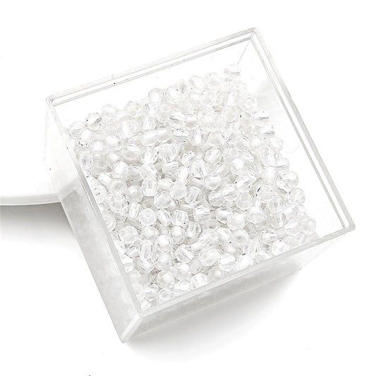 Crystal Glass Beads – Rhombus White 4mm (100 pcs)