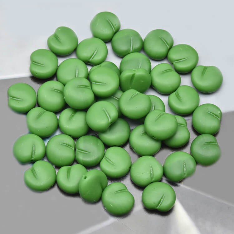 Czech Fruit Beads - Apple Opaque Green Matte 11x12mm,53320-84110(300 pcs)