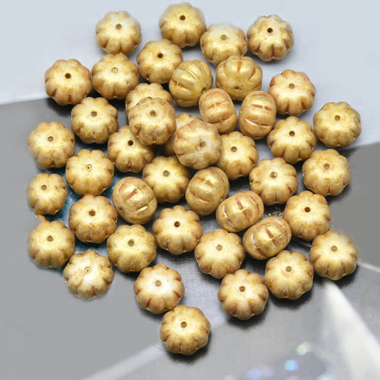Czech Fruit Beads - Brown Pumpkin 8x11mm, 02010-65322(300 pcs)