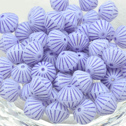 Czech Glass Bicone Beads – White 43810 9mm，02010-43810(100 pcs)