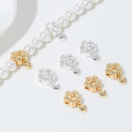 Double-sided peach blossom hanging peach heart spacer beads