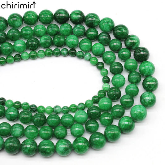 Dry green jade loose beads