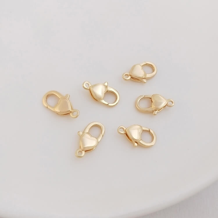 Fishtail, diamond, long horn, rotation, heart-shaped lobster clasp