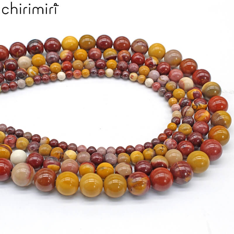 Egg yolk stone loose beads and round beads DIY hand-woven materials
