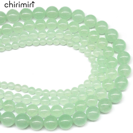 Emerald chalcedony loose beads semi-finished bracelet