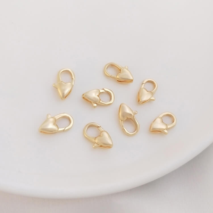 Fishtail, diamond, long horn, rotation, heart-shaped lobster clasp
